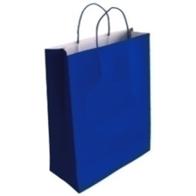 COMPRAR BOLSA PAPEL KRAFT BLANCO 18x24 AZUL P/50