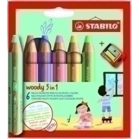COMPRAR LAPICES STABILO WOODY 3 en 1 PAST.EST.6