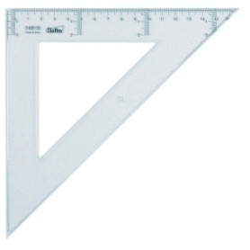 COMPRAR ESCUADRA CRISTAL SAFTA 25 CENTIMETROS