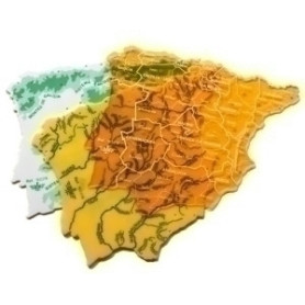 COMPRAR PLANTILLAS 3 MAPAS ESPAÑA PEQUEÑO COLORE