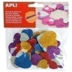 COMPRAR GOMA EVA APLI F.ADH.PURP.CORAZONES B/50