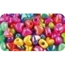 COMPRAR ABALORIOS PLASTICO FIXO CORAZONES 40gr.