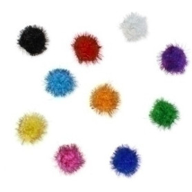 COMPRAR POM POM COLORES BRILLANTES 5 cm. PACK 52