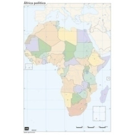 COMPRAR MAPA MUDO ERIK COLOR POLITICO AFRICA