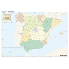 COMPRAR MAPA MUDO ERIK COLOR POLITICO ESPAÑA
