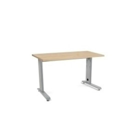 COMPRAR MESA ROCADA METAL 120x60 ALUMINIO/ROBLE