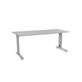 COMPRAR MESA ROCADA METAL 180x80 ALUMINIO/GRIS