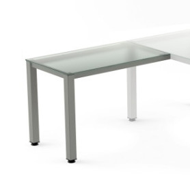 COMPRAR MESA ROCADA EXEC. ALA 100x60 AL/CRISTAL