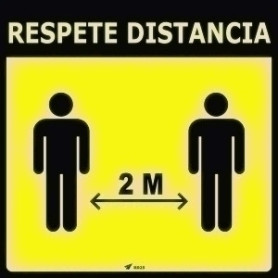 COMPRAR VINILO PARED 25x25 RESPETE DISTANCIA