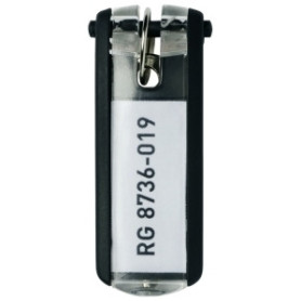 COMPRAR LLAVERO ETIQUETA DURABLE NEGRO B/6