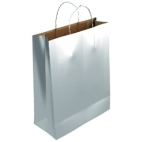 COMPRAR BOLSA PAPEL KRAFT LISO 40x46 PLATA P/25