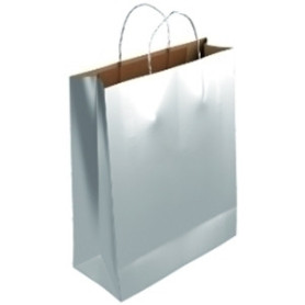 COMPRAR BOLSA PAPEL KRAFT LISO 40x46 PLATA C/200