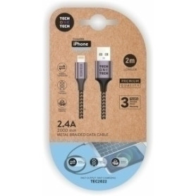 COMPRAR CABLE TECHONE USB-LIGHTNING GRIS 2 m.