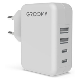 COMPRAR CARGADOR GROOVY PARED 2xUSB+2xUSB-C 4,8A
