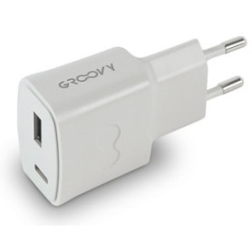 COMPRAR CARGADOR GROOVY PARED USB+USB-C 3,1A