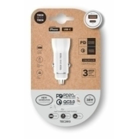 COMPRAR CARGADOR TECHONE DOBLE MECHERO USB-C/A