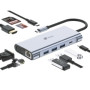 DOCKING USB LEOTEC 11 PUERTOS en 1 GRIS - 45006196/LEDS01