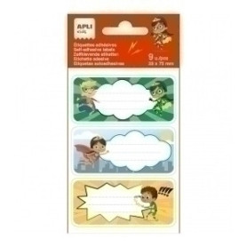COMPRAR ETIQUETA ESCOLAR APLI 75x35 HEROES B/9