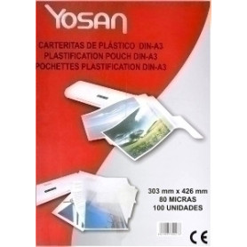 COMPRAR FUNDA PLASTIF. YOSAN A3 80µ P/100