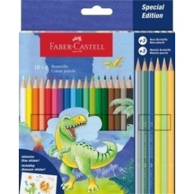 COMPRAR LAPICES COLOR FABER DINOSAURIOS E/18+6