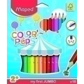 COMPRAR LAPICES COLOR MAPED COLOR PEPS JUMBO 18