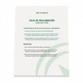 COMPRAR LIBRO HOJAS DE RECLAMACIONES A4 25h