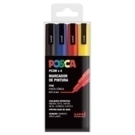 COMPRAR ROTUL.UNI-POSCA PC-3M BASIC E/4