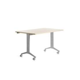 COMPRAR MESA ROCADA METAL 140x80 ALUMINIO/HAYA