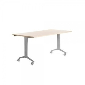 COMPRAR MESA ROCADA METAL 160x80 ALUMINIO/HAYA