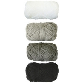 COMPRAR OVILLOS LANA NIEF.28gr.TONOS GRISES P/4