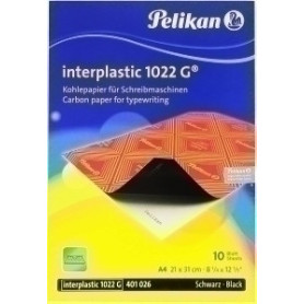 COMPRAR PAPEL CARBON INTERPLASTIC A4 cj.10 NEGR