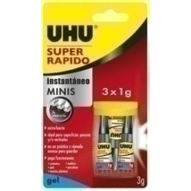 COMPRAR PEGAMENTO INST.UHU SUPER RAPIDO GEL 3x1g