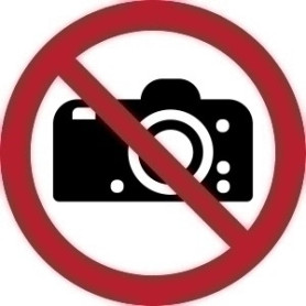 COMPRAR PICTOGRAMA "PROHIBIDO FOTOGRAFIAS" B/1