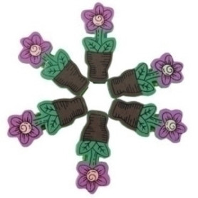 COMPRAR PINZAS SMART MADERA MACETA FLORES PACK 6