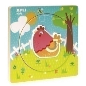 COMPRAR PUZZLE EDUCATIVO APLI CAPAS GALLINA