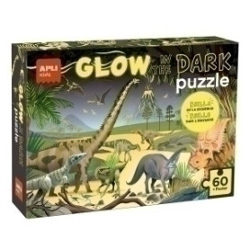 COMPRAR PUZZLE APLI GLOW IN THE DARK DINOS. 60pz