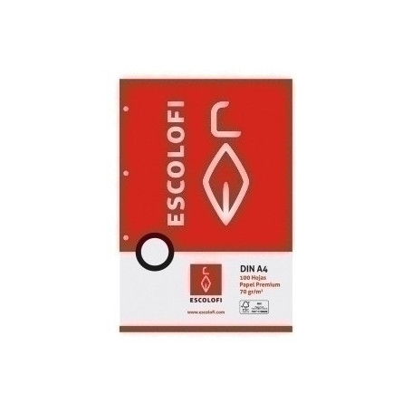RECAMBIO ESCOLOFI A4 100h 4 TAL. CD.6 PT - 25401401/110044904