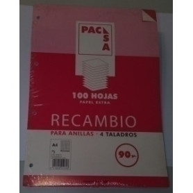 COMPRAR RECAMBIO PACSA A4 100h 90g 4 TAL. MM.