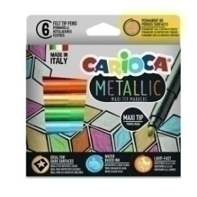 COMPRAR ROTUL.CARIOCA TINTA METALLIC MAXI C/6