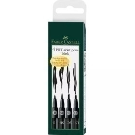 COMPRAR ROTUL.FABER PITT NEGRO ESTUCHE DE 4