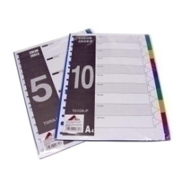 COMPRAR SEPARADORES ARTES PP A4 5 ps. COLOR