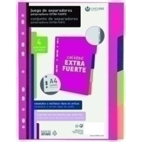 COMPRAR SEPARADORES CARCH.EXTRA PP A4 4 ps.