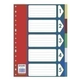 COMPRAR SEPARADORES DOHE PP COLORES A4 5 ps.