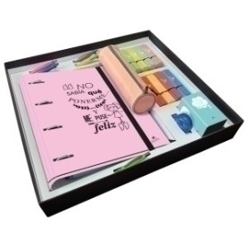 COMPRAR SET PAPELERIA MARIOLA FRASES 34 PIEZAS