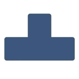 COMPRAR SIMBOLO ADH. FORMA "T" 15x5 AZUL B/10