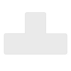 COMPRAR SIMBOLO ADH. FORMA "T" 15x5 BLANCO B/10