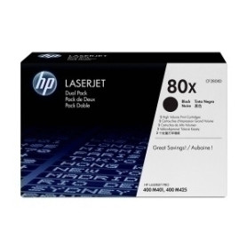 COMPRAR TONER HP CF280XD Nº80A NEGRO PACK 2 UD.