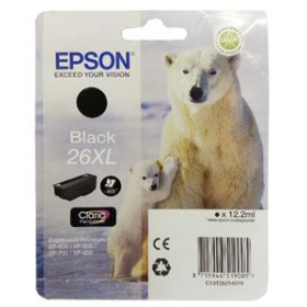 Originales inkjet CARTUCHO INKJET EPSON T262140 Nº26XL XP-510/520/600/605/610/615/620/625/700/710/720/800/810/820 NEGRO 12