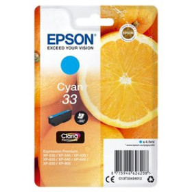 Originales inkjet CARTUCHO INKJET EPSON T334240 Nº33 XP-530/XP-540/XP-630/XP-635/XP-640/XP-645/XP-830/XP-900 CIAN 4