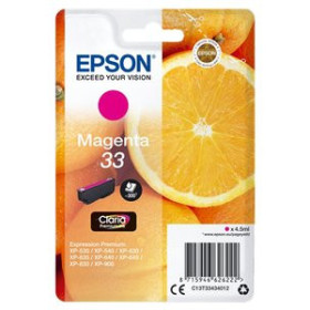 Originales inkjet CARTUCHO INKJET EPSON T334340 Nº33 XP-530/XP-540/XP-630/XP-635/XP-640/XP-645/XP-830/XP-900 MAGENTA 4